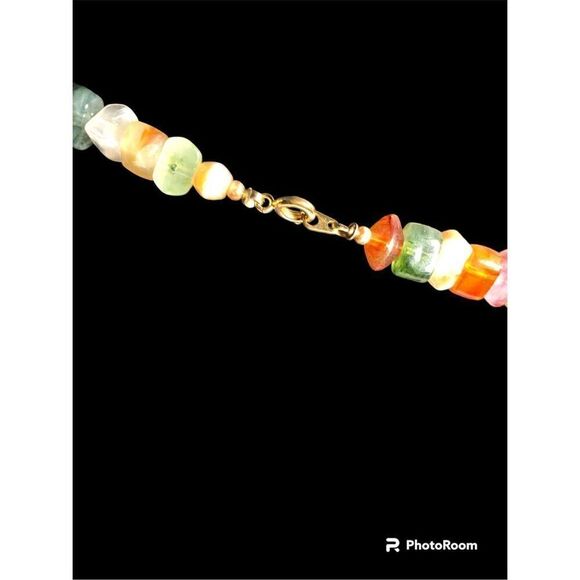 Natural Mixed Stone Necklace 24” - Picture 4 of 6